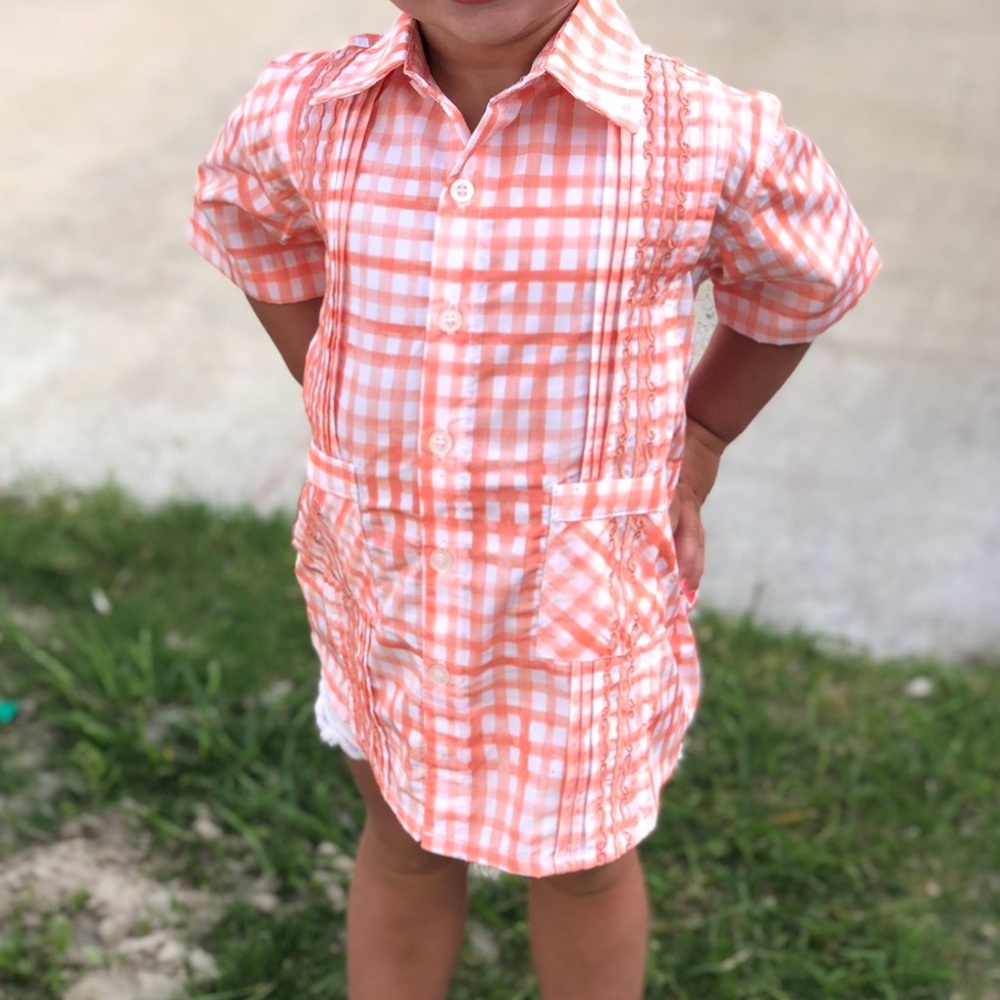 Blue quail toddler dress/shirt